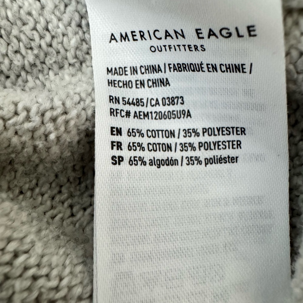 American Eagle Outfitters Pullover Knitted Sweater Gray White size XSmall - Picture 6 of 9